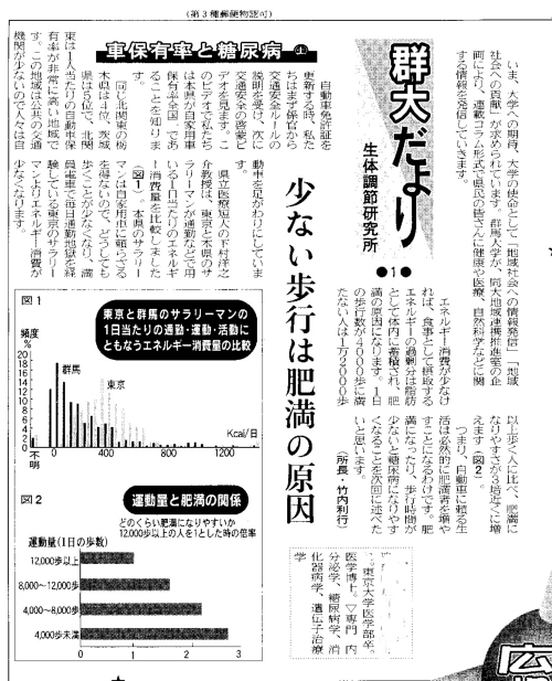 上毛新聞コラム『群大だより』シリーズ第一話